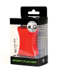 Red silicone sport fucker ergo balls 60mm liquid squeeze ball in black and clear plastic package