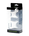 White plastic ergonomic sport ball stretcher in black and transparent packaging for enhanced comfort and durability