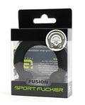 Black silicone metal sport fuser fusion ring large in packaging from sport fucker grand prix collection