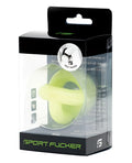 Sport fucker half guard glow in lime green silicone with a sleek ergonomic design for enhanced protection