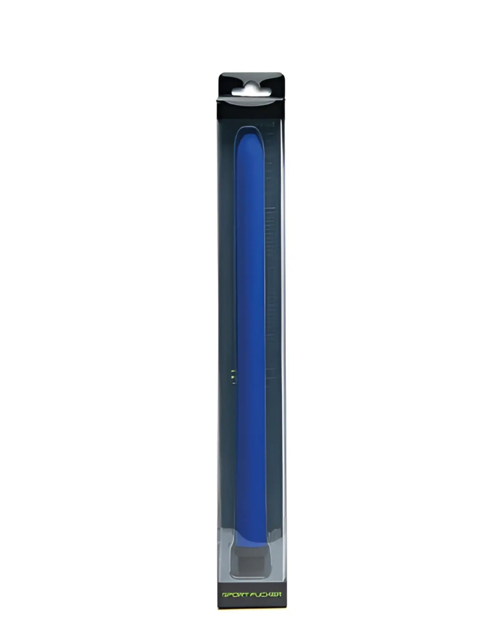 Blue silicone sport flicker locker room hose 12 inch in clear packaging for athletic use