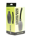 Gray silicone sport fucker locker room universal douche bulb with black rubber nozzle in lime green box
