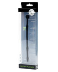 Black plastic sports flogger with green branding for piss play sound use in the sport fucker product line