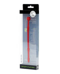 Red silicone sport flogger branded Sport Fucker in clear packaging designed for piss play sound use