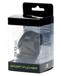 Black silicone sport fucker powersling in clear plastic packaging with black backing and neon green branding
