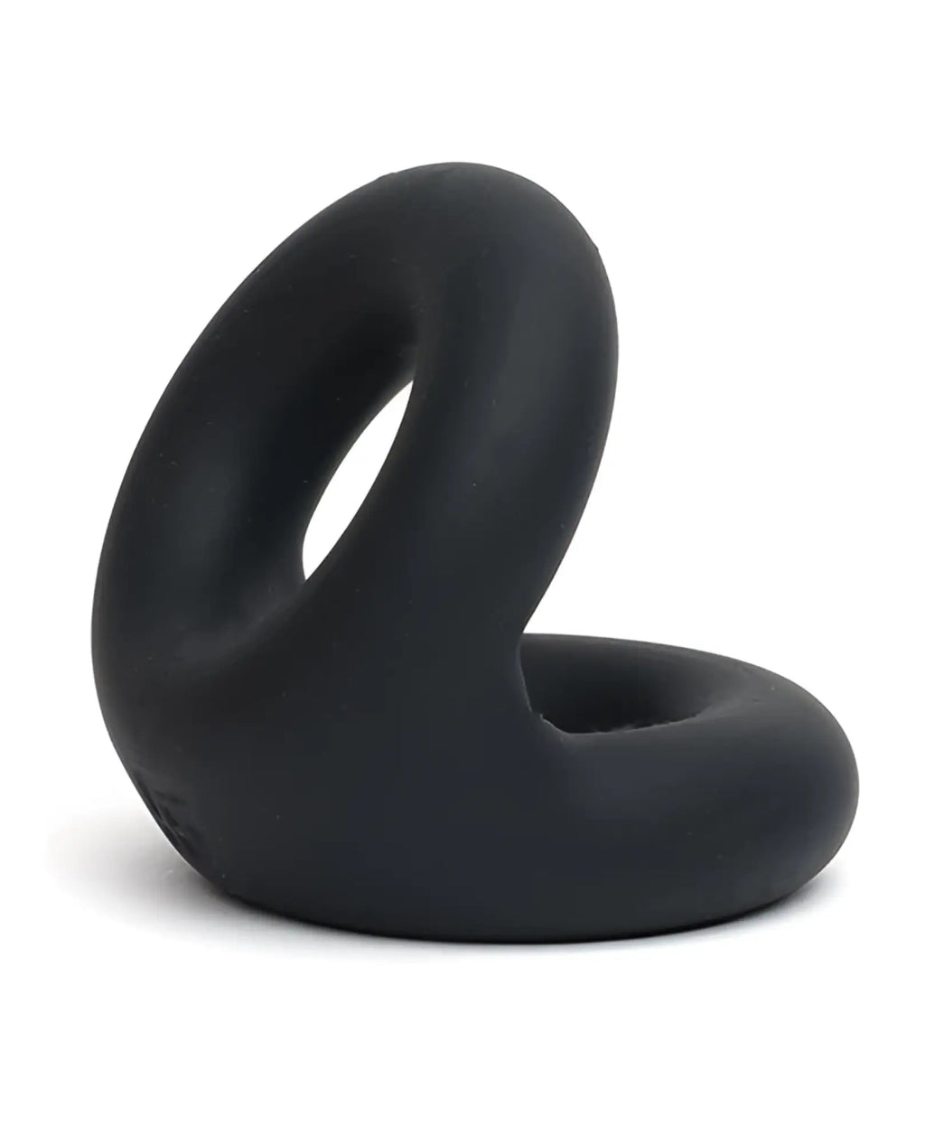 Black silicone double ring for adult use designed for sports performance in the sport fucker rugby ring product line