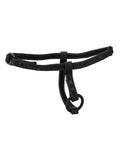 Black leather sport fucker scrum plug harness lxl with adjustable straps and metal hardware for secure fit