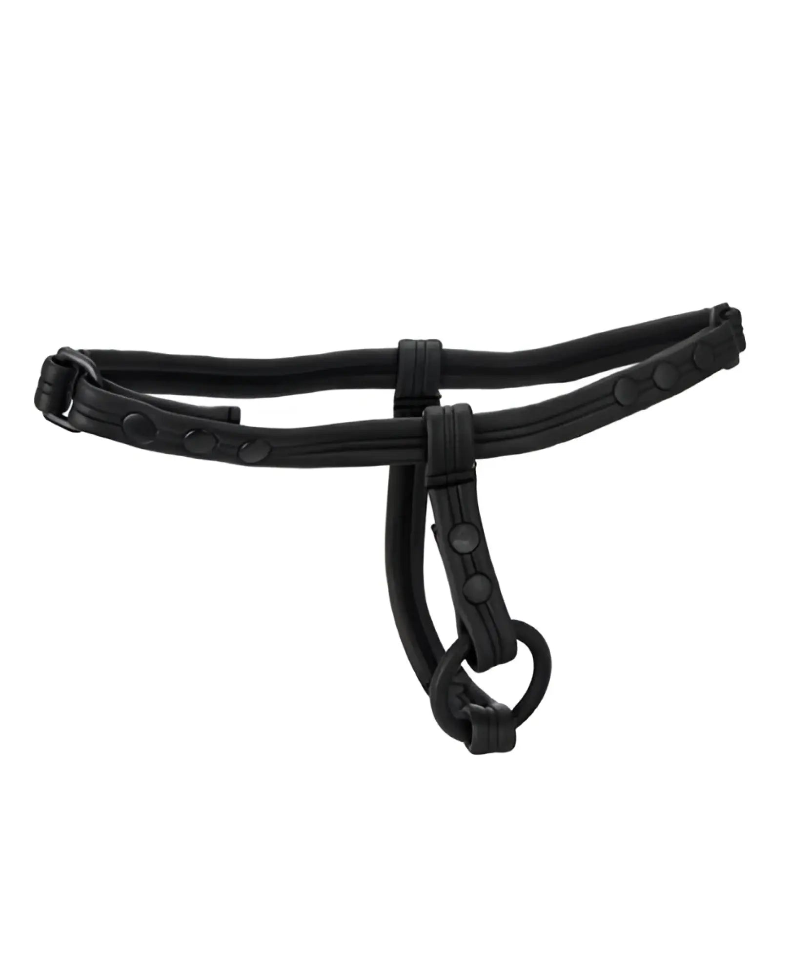 Black leather sport fucker scrum plug harness lxl with adjustable straps and metal hardware for secure fit