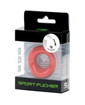Red silicone sports wedge in clear packaging designed for enhanced athletic performance and comfort