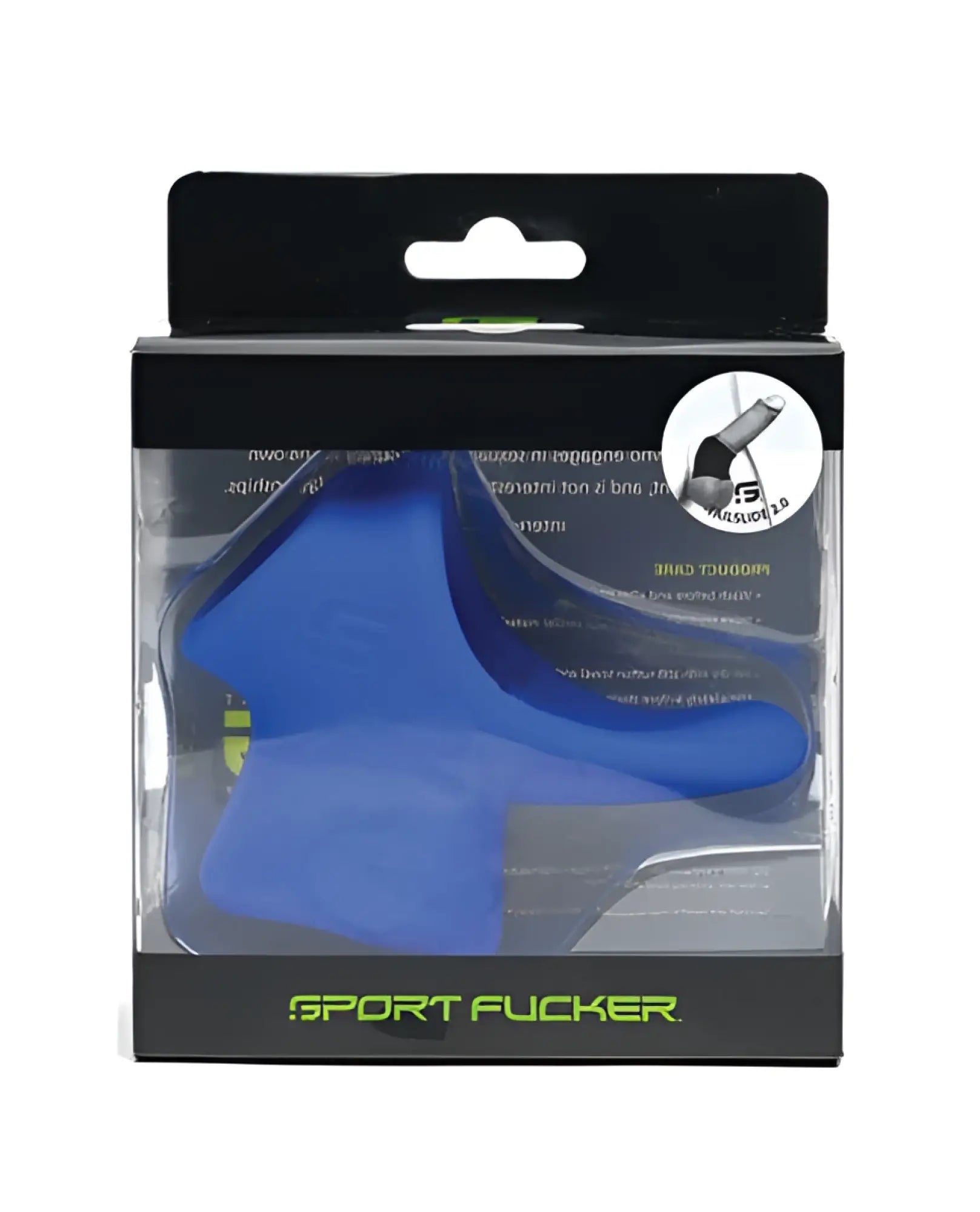 Sport Fucker Tailslide 2.0 blue silicone sport grip with neon green accents for enhanced grip and control