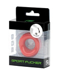Red silicone sports grip ring sport fucker wedge in clear packaging for enhanced workout grip and durability
