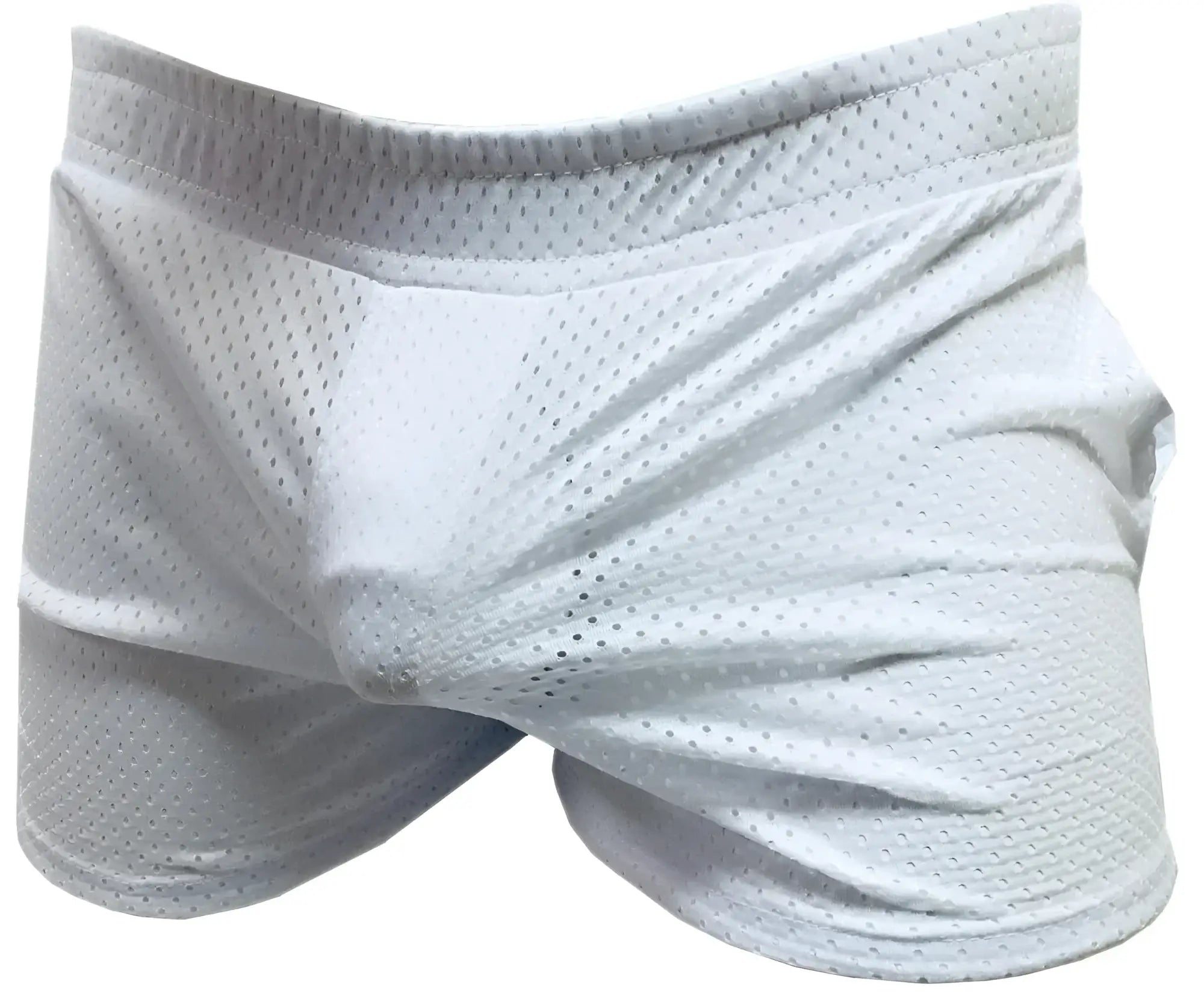 White mesh athletic shorts sports mesh short with snug form-fitting design ideal for active wear