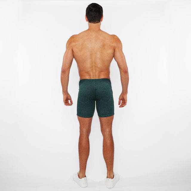 WASHED DENIM STRETCH KNIT SHORT