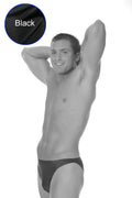 Black starwear lynx bikini swimwear briefs size s shown from the back with a sleek design for swimming use