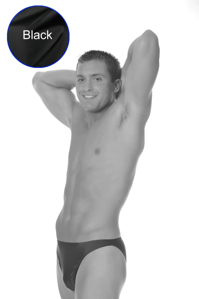 Black starwear lynx bikini swimwear briefs size s shown from the back with a sleek design for swimming use