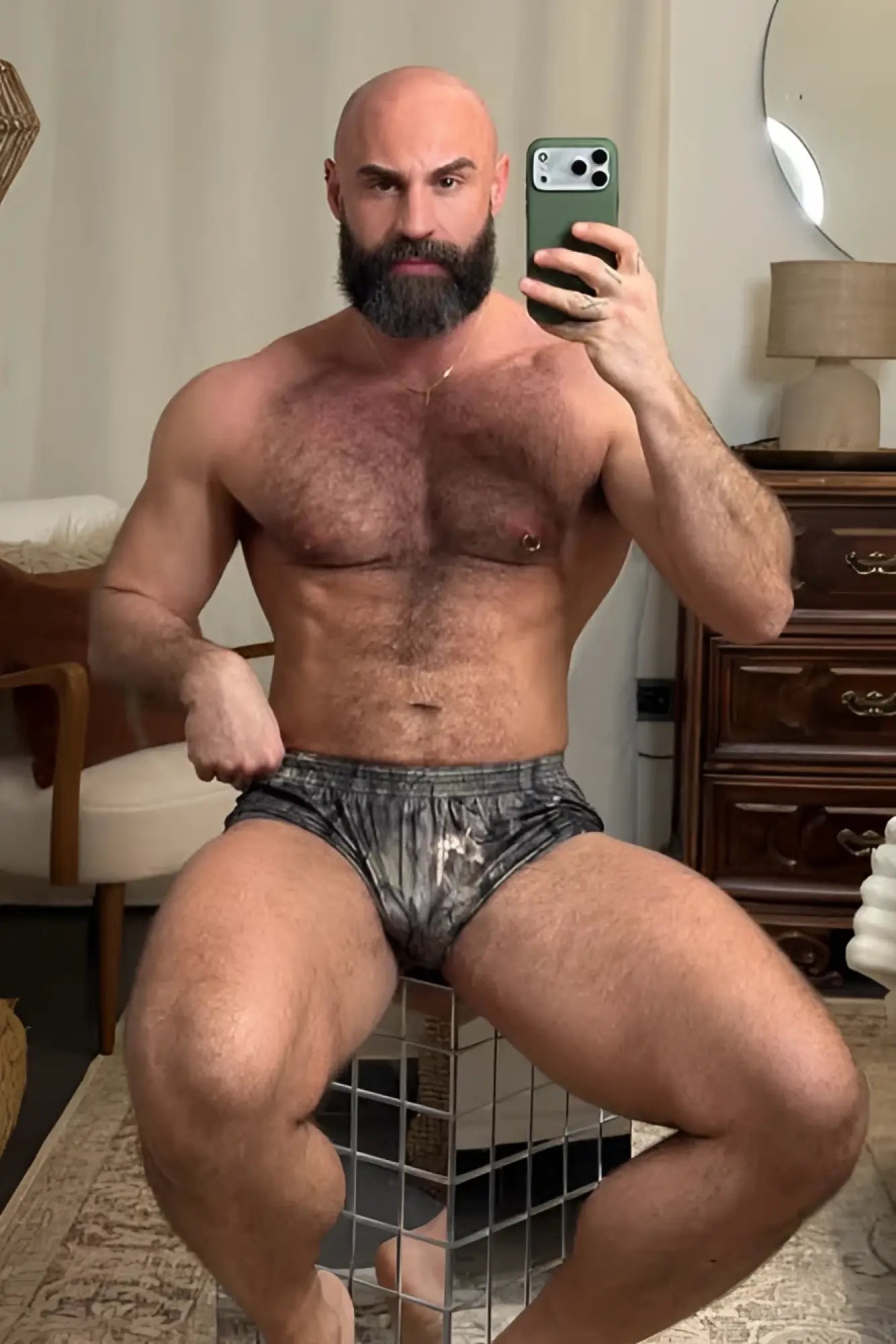 Gray leaf camo patterned stretch-it 2 inch athletic short shorts designed for flexibility and active use