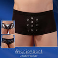 Black satin boxer briefs with silver grommets down the front svenjoyment random surprise size l