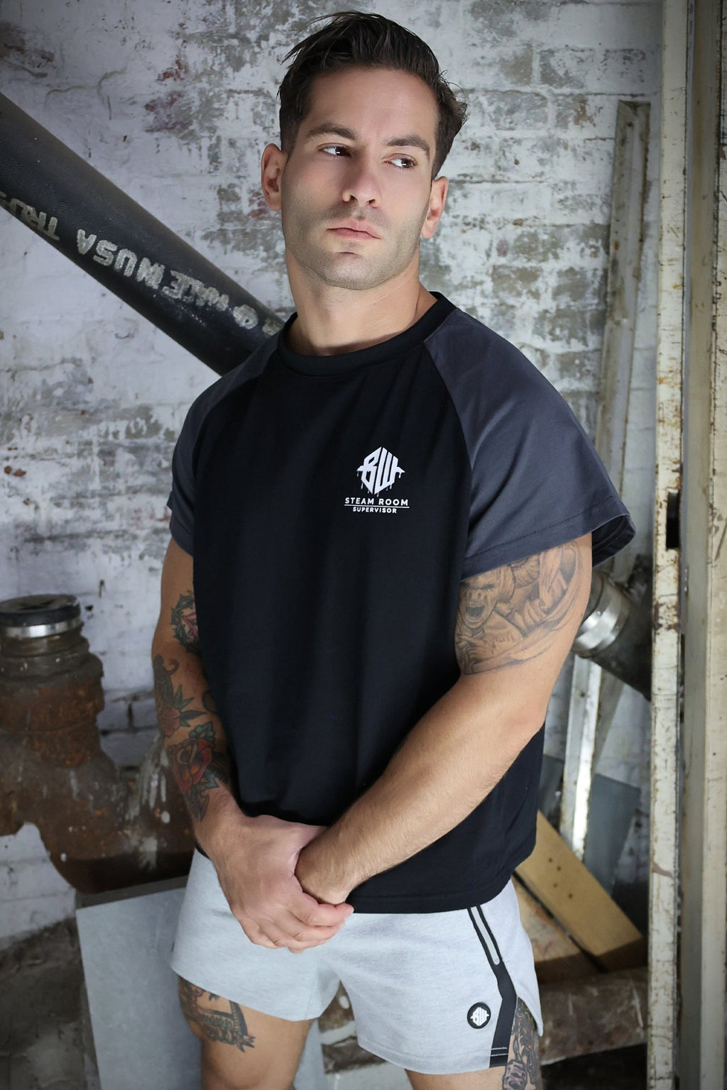 Breedwell Gay Men's Sweat & Sin Raglan Tee