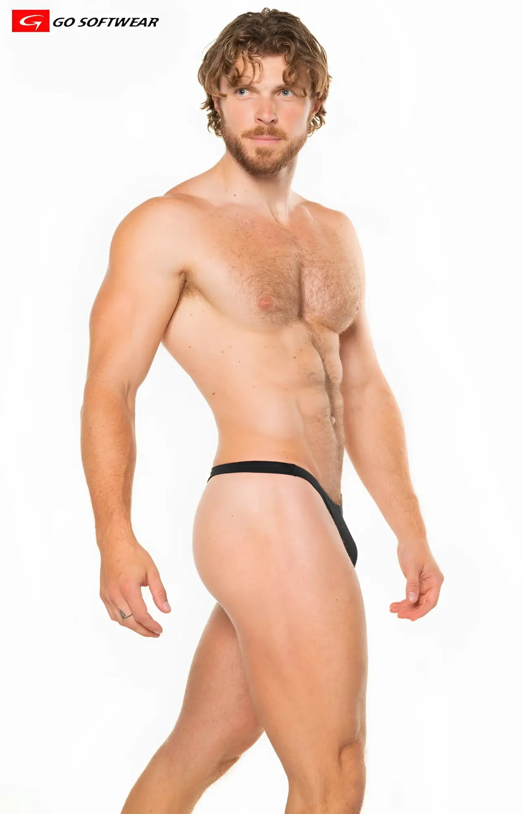 Black t-back thong briefs from go softwear featuring soft fabric and minimal coverage for comfortable wear