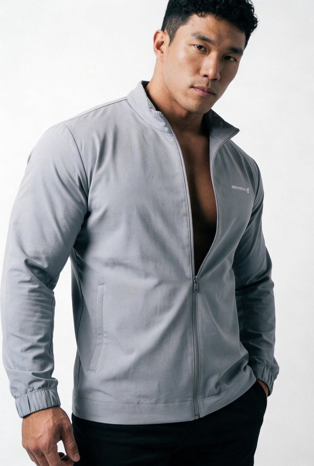 Jed North Full-Zip Trainingsjacke – Silber