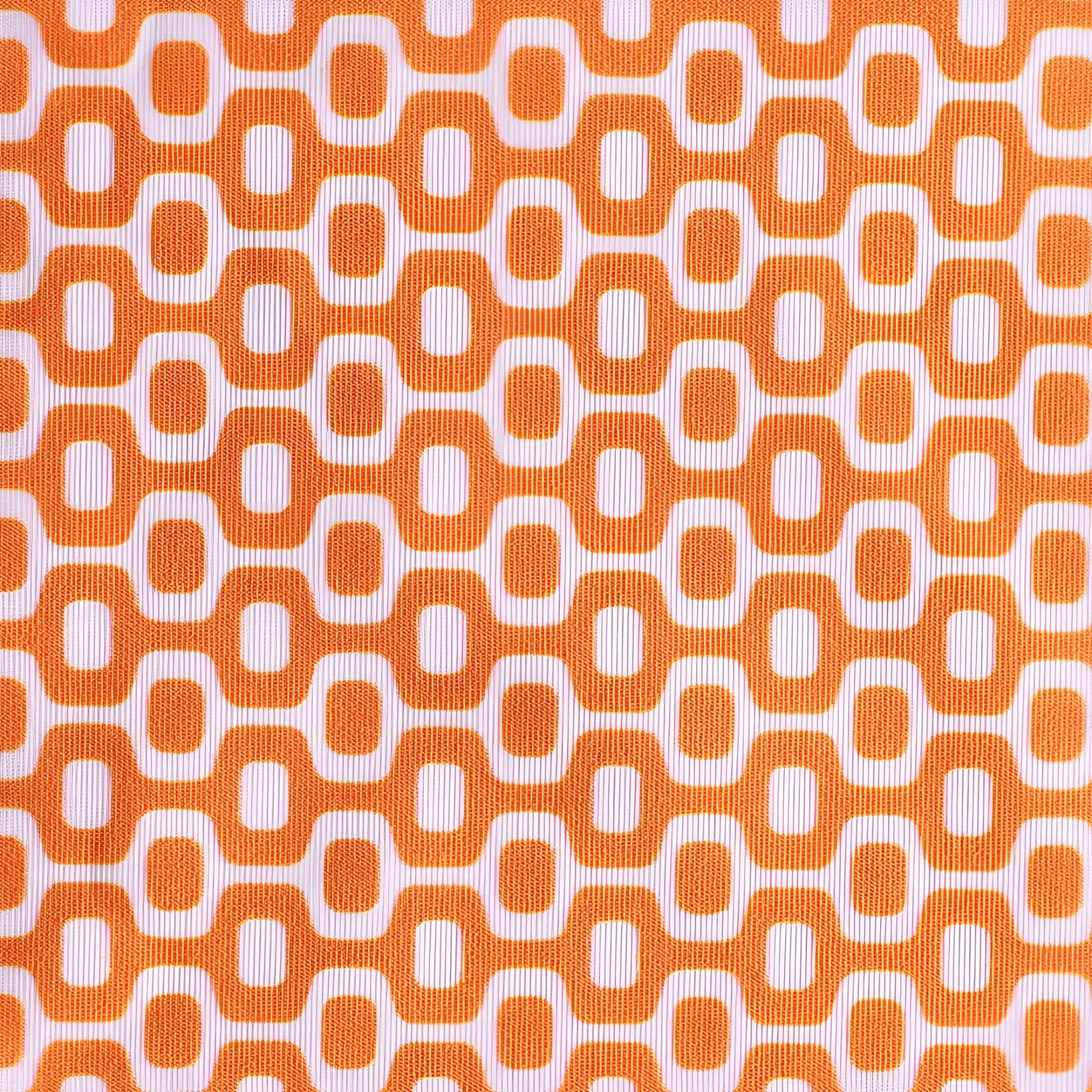 Men’s swimming sunga with orange and white geometric patterned fabric for beachwear use