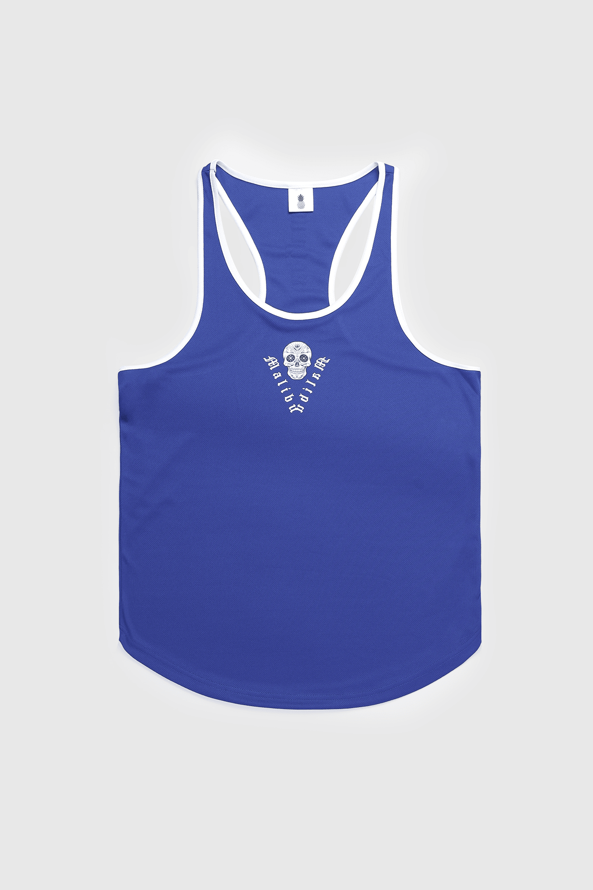 Camiseta sin mangas JJ Gym - Azul oscuro con diseño de calavera