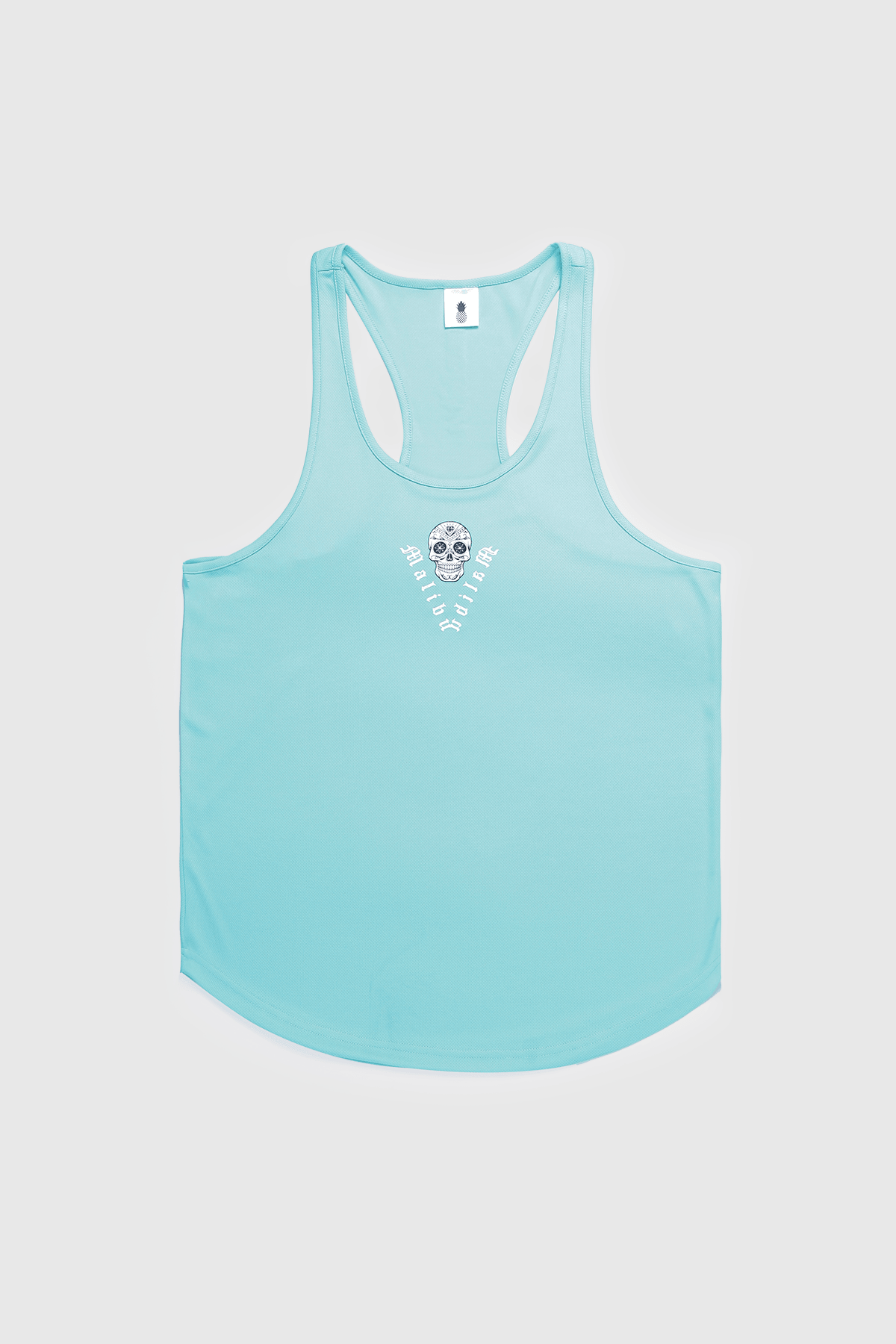 Camiseta sin mangas JJ Gym - Aqua con diseño de calavera