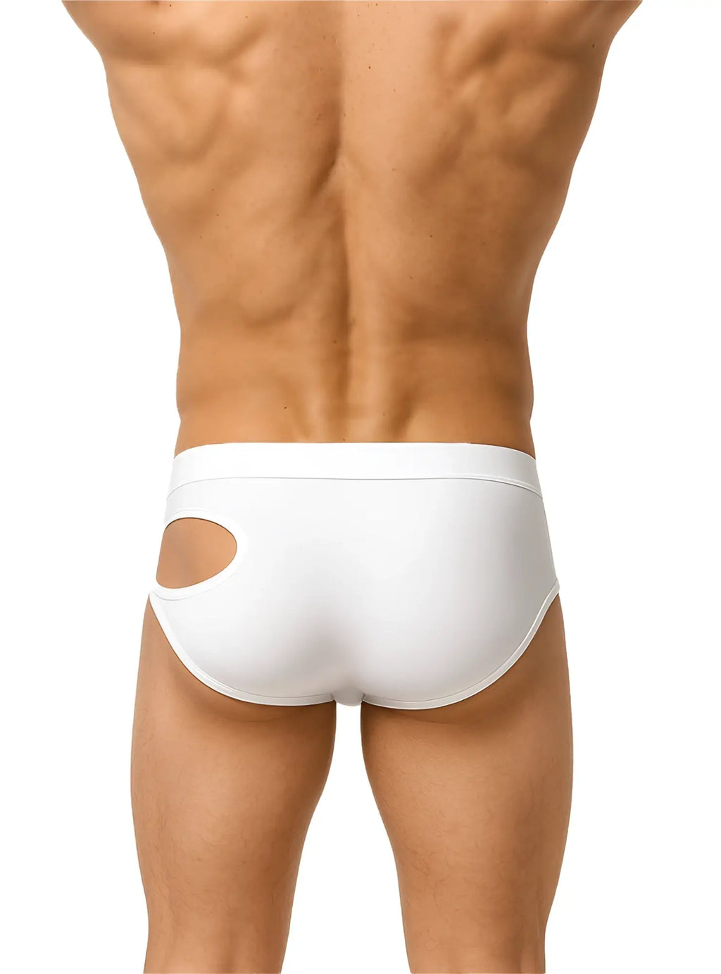White briefs tartarus cut out brief with side cutout design in stretch cotton for comfortable everyday wear