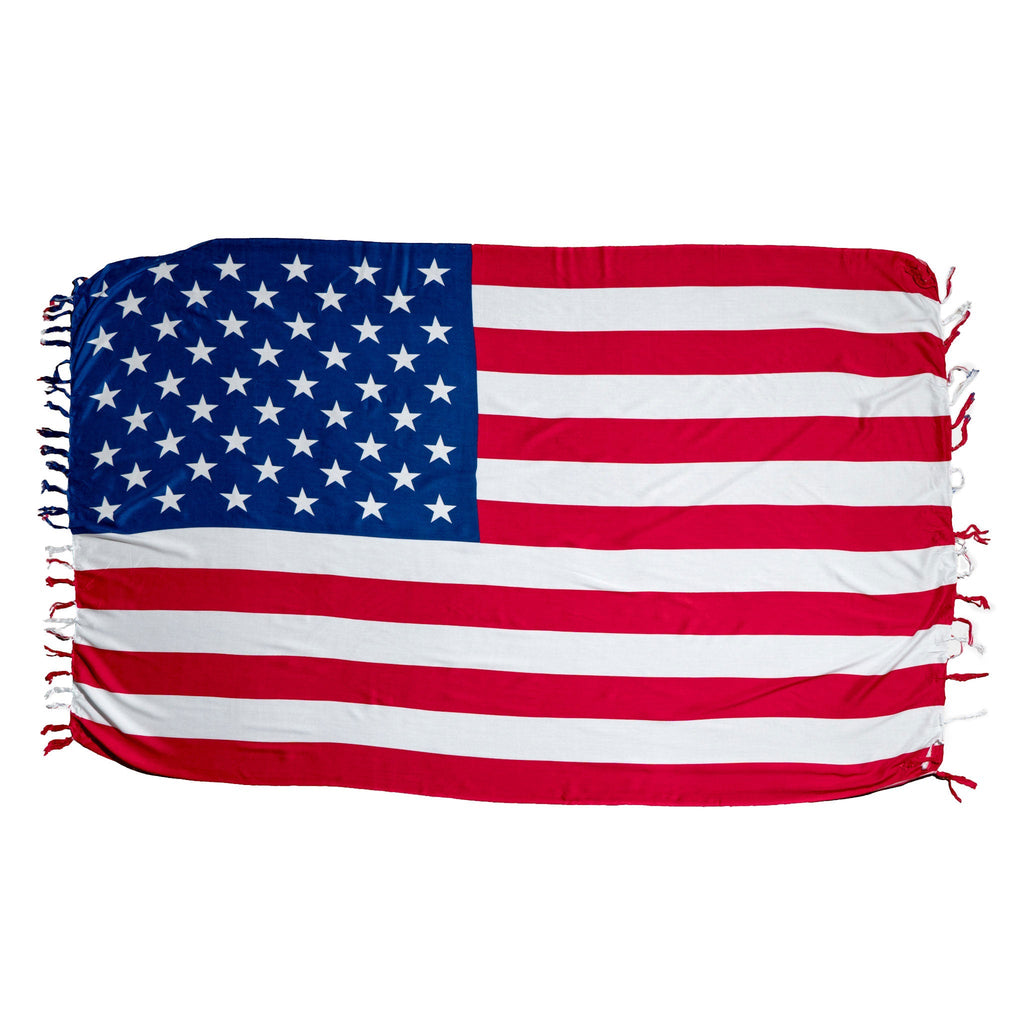 CA-RIO-CA USA Flag 🇺🇸 Canga – Rot Weiß Blau – Brasilianisches Strandtuch (Sarong/Pareo)