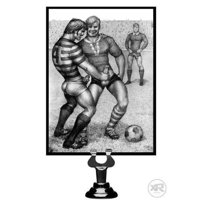 Tom of Finland Penisring aus Silikon mit 3 gewichteten Analkugeln