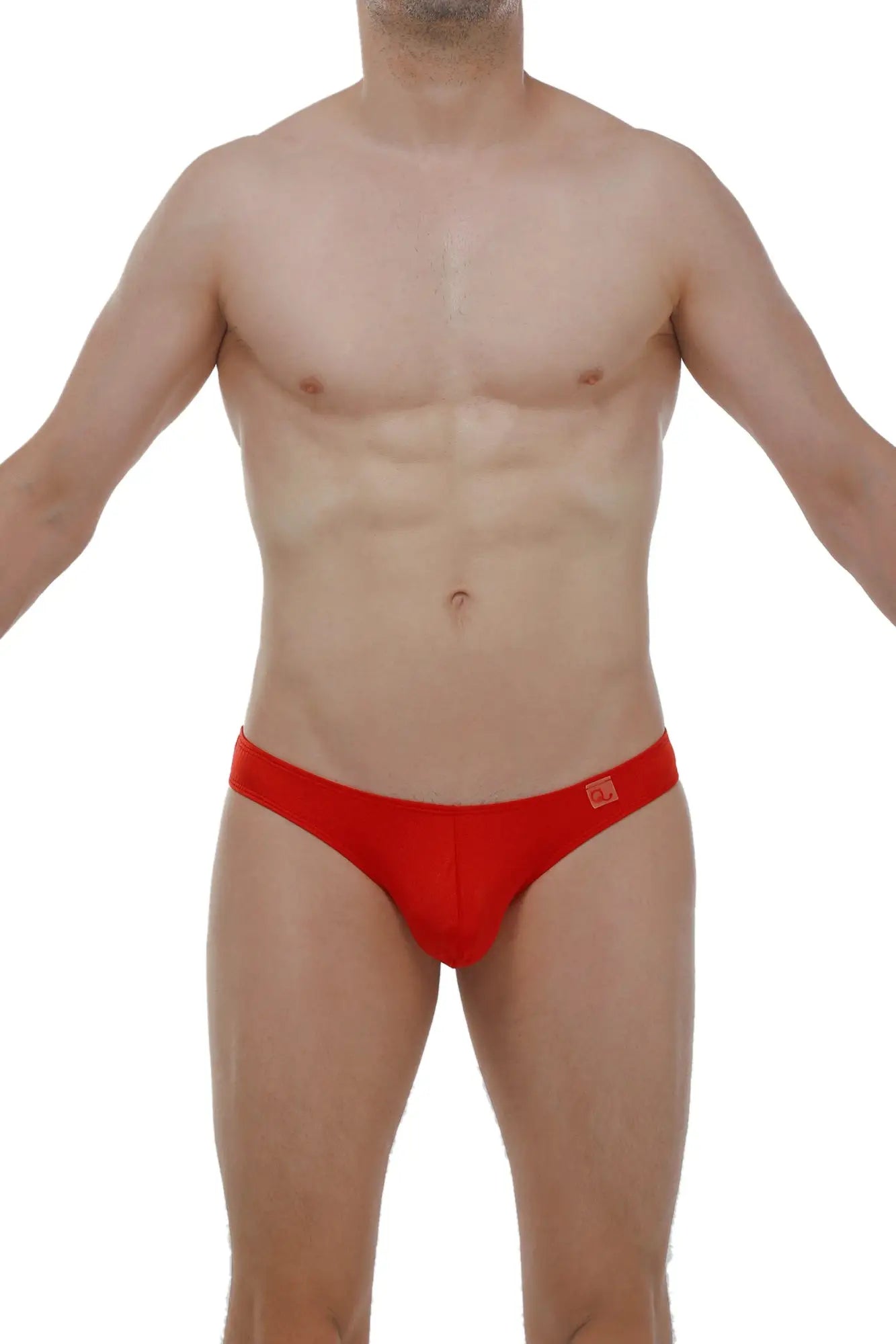 Red men’s thong Bulan Joe briefs with a snug fit and small waistband logo