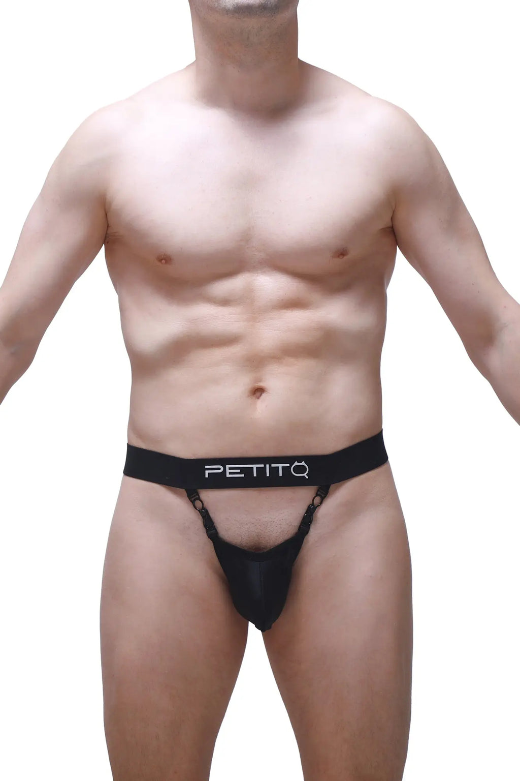 Black petitq thong pinces black with sheer mesh front and lace trim designed for comfortable everyday wear