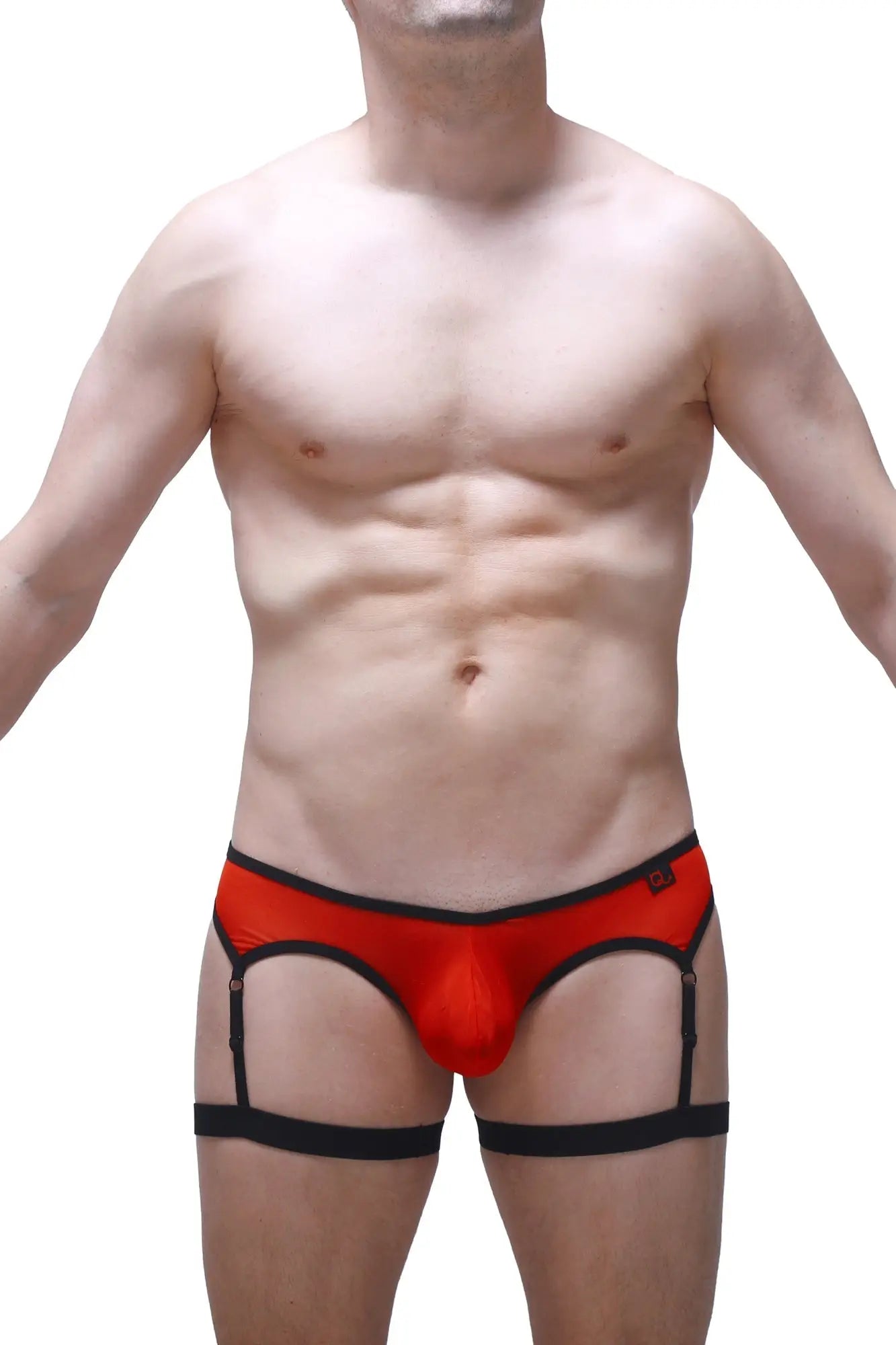 Thong roaix red men’s briefs in red and black with supportive strappy design and breathable fabric for comfort