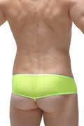 Bright lime green thong toga net neon yellow athletic briefs with snug form-fitting design for active wear