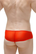 Bright red thong toga net sheer mesh briefs with smooth elastic waistband for comfortable wear