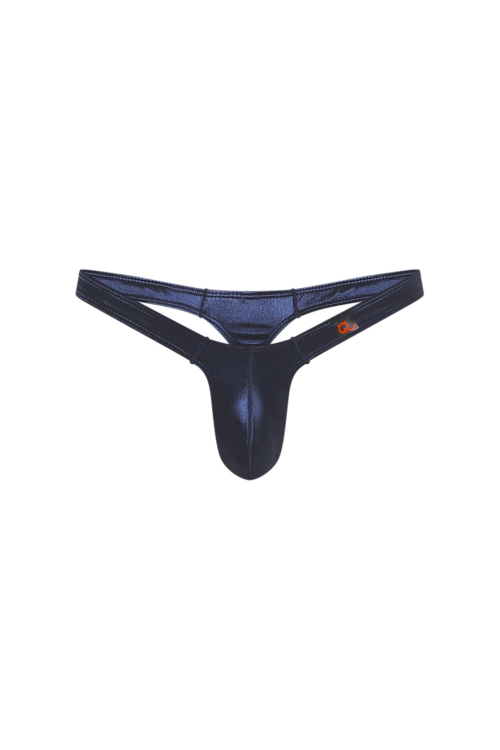 PetitQ Men's Thong Tower Satin Midnight Blue