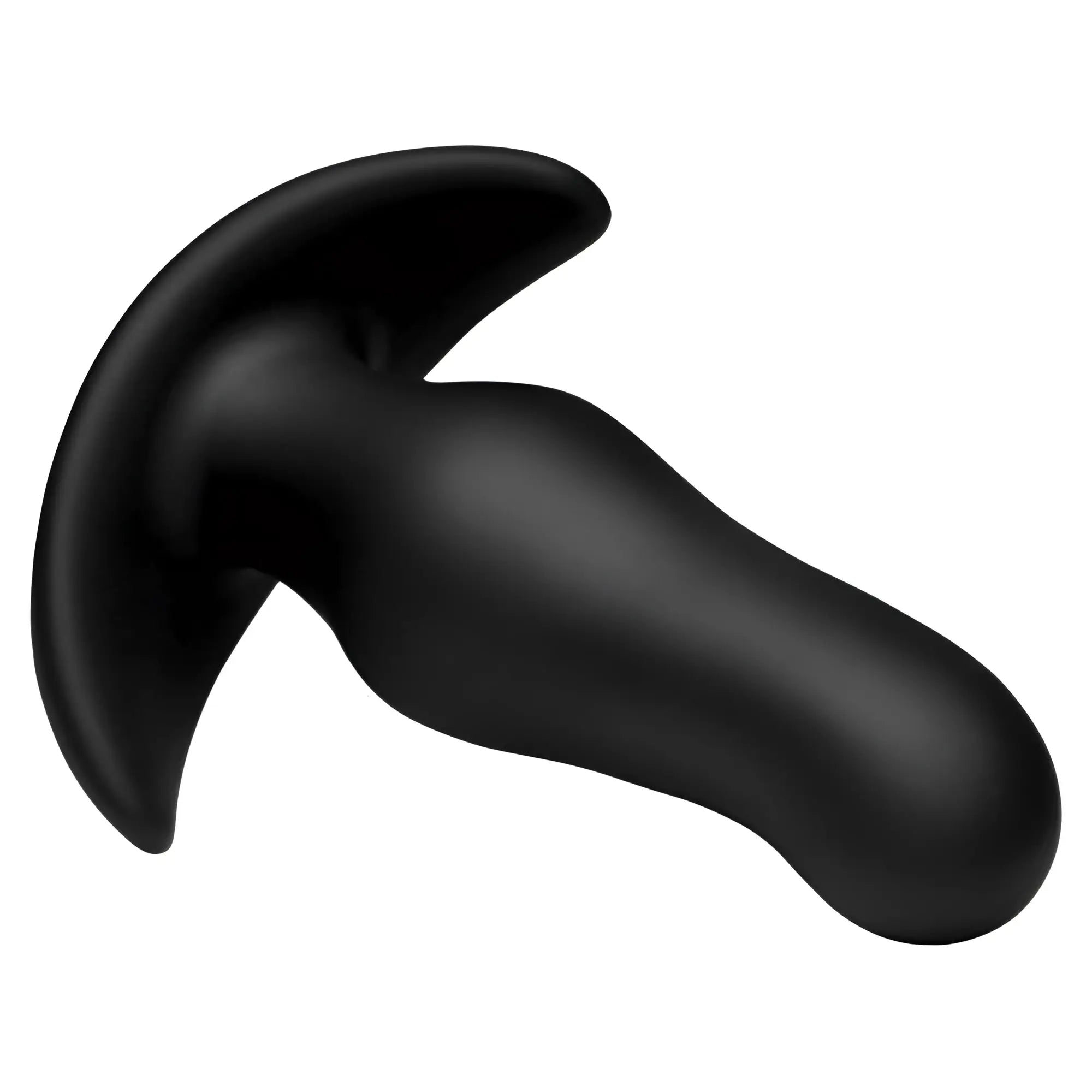 Thump It Kinetic Thumping 7X: a smooth, matte black prostate anal plug with a wide, flared base and ergonomic shape.