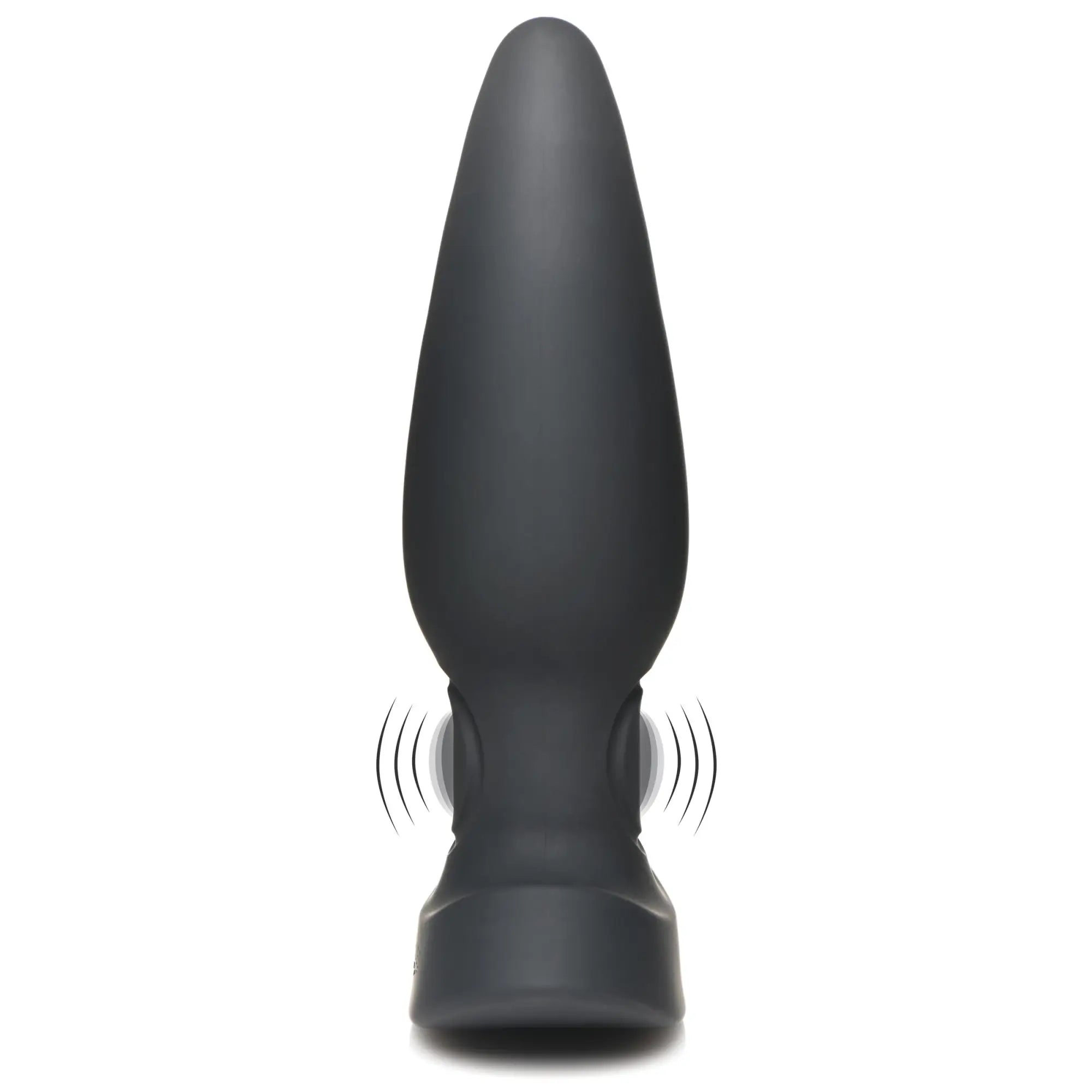 Thunderplugs 25X: A smooth, dark grey, tapered silicone plug with graphic vibration lines indicating motion.