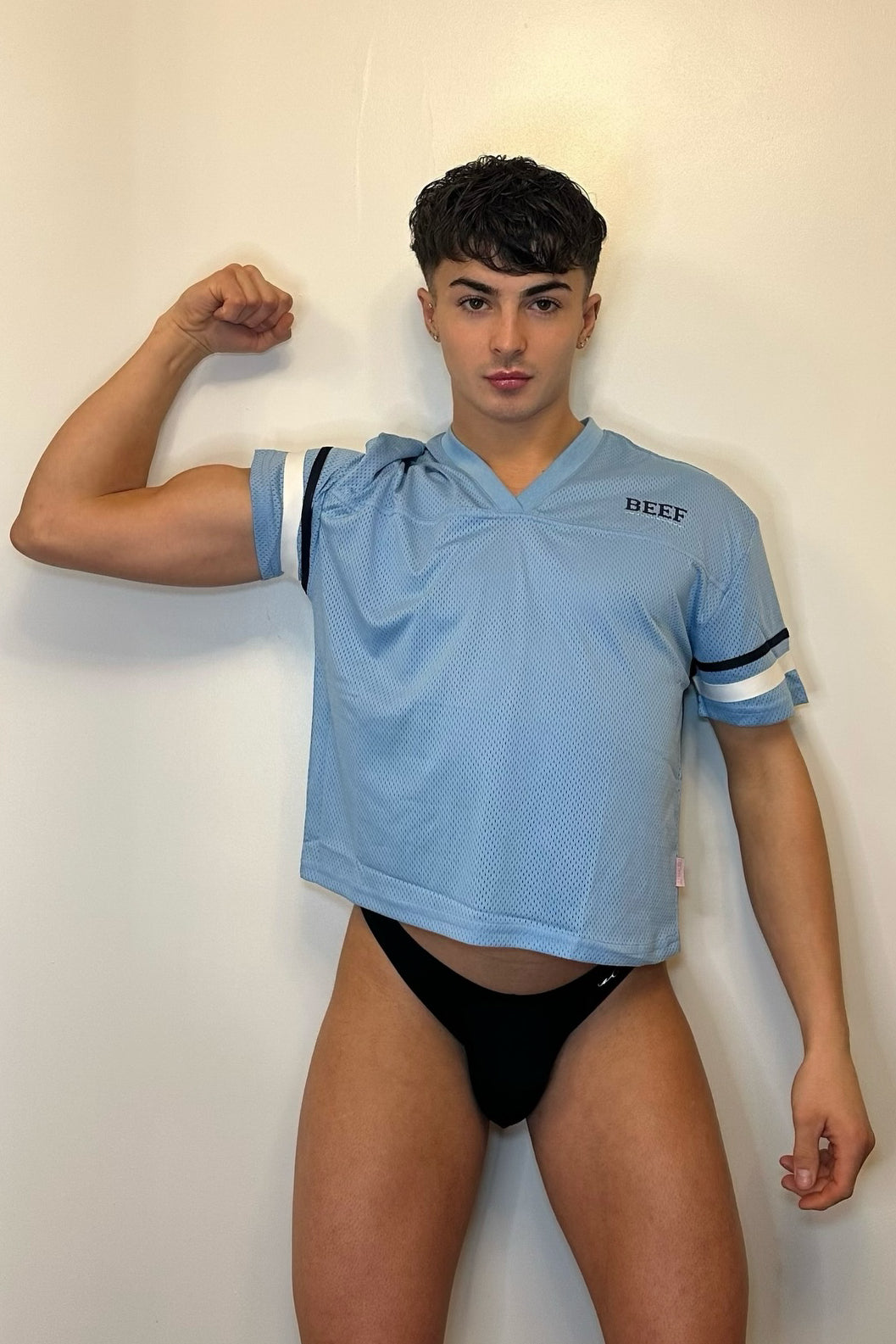 JJ Malibu Men's JJ Varsity V-Neck Jersey - Sky Blue