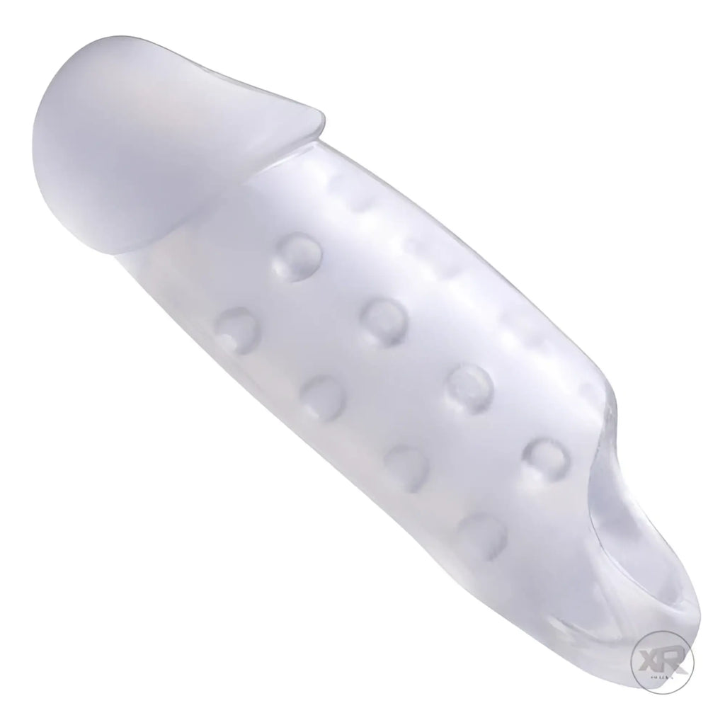 Clear silicone cock ring with raised textured circular bumps from tom of finland clear smooth cock enhancer