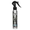 Tom of Finland Deep Throat Spray in a silver canister with a black trigger sprayer, featuring erotic black-and-white art.