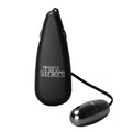 Trinity Vibes Vibrating Bullet: A matte black handheld controller connected to a small, metallic silver bullet vibrator.