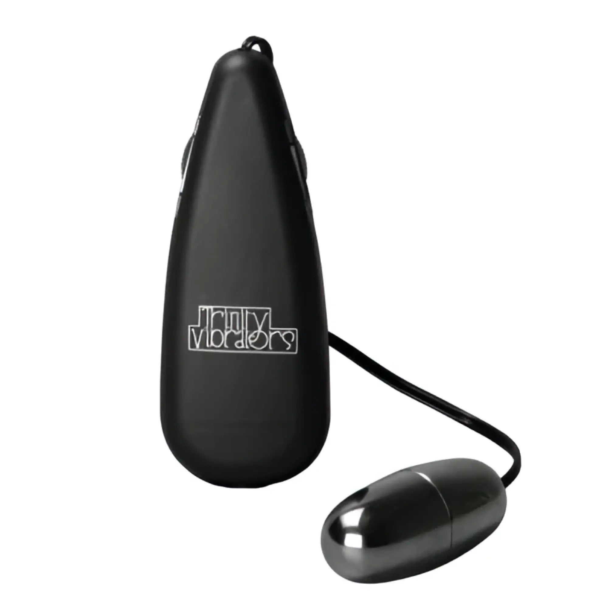 Trinity Vibes Vibrating Bullet: A matte black handheld controller connected to a small, metallic silver bullet vibrator.