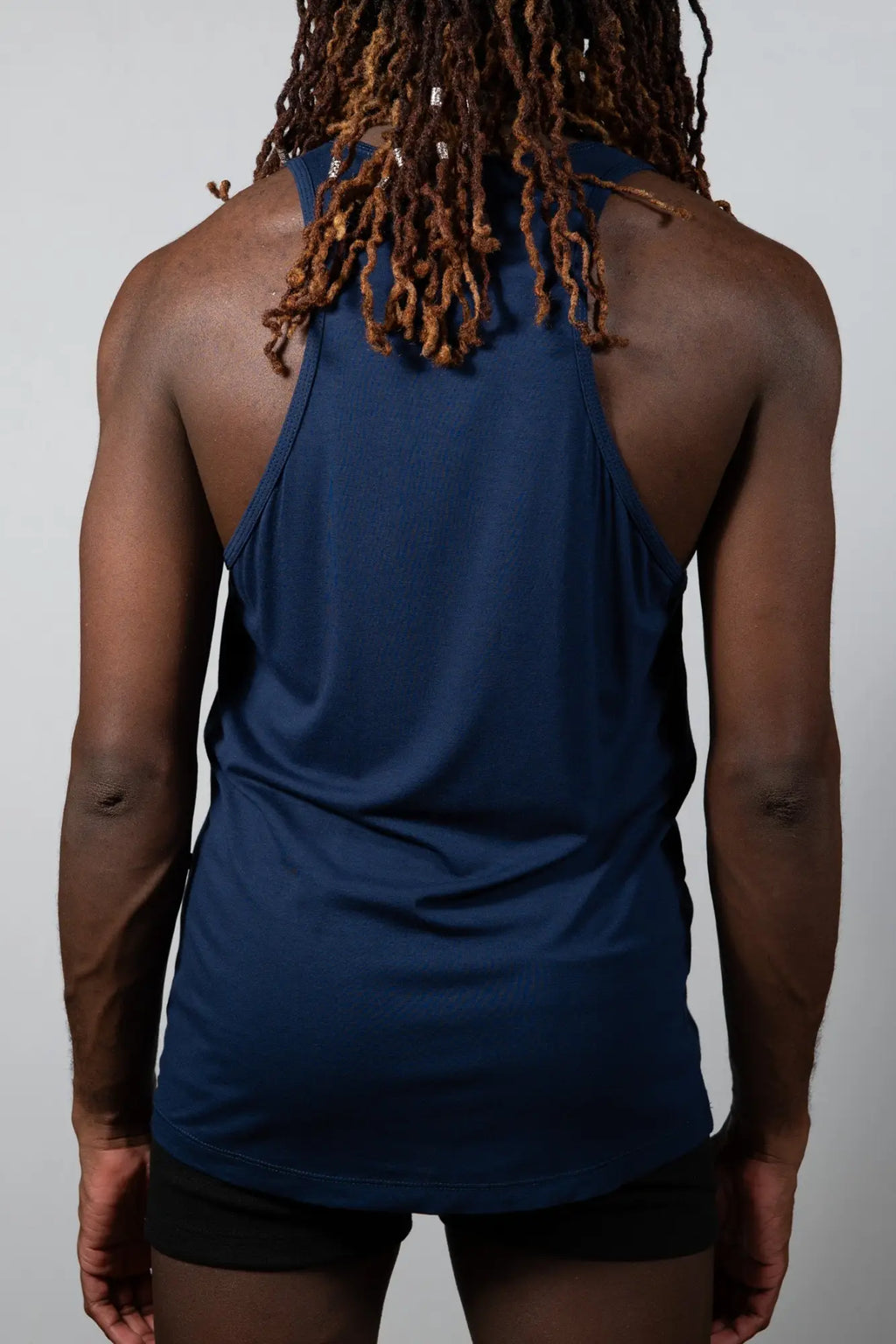 Navy blue sleeveless athletic tank top tulio solid tank made from breathable fabric for active workouts