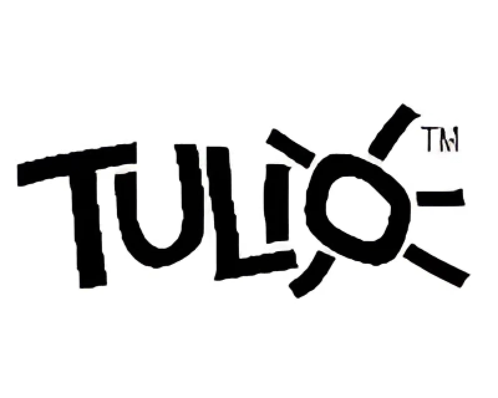 Black Tulio logo with stylized sunburst design on Tulio swim thong solid for swim and beachwear
