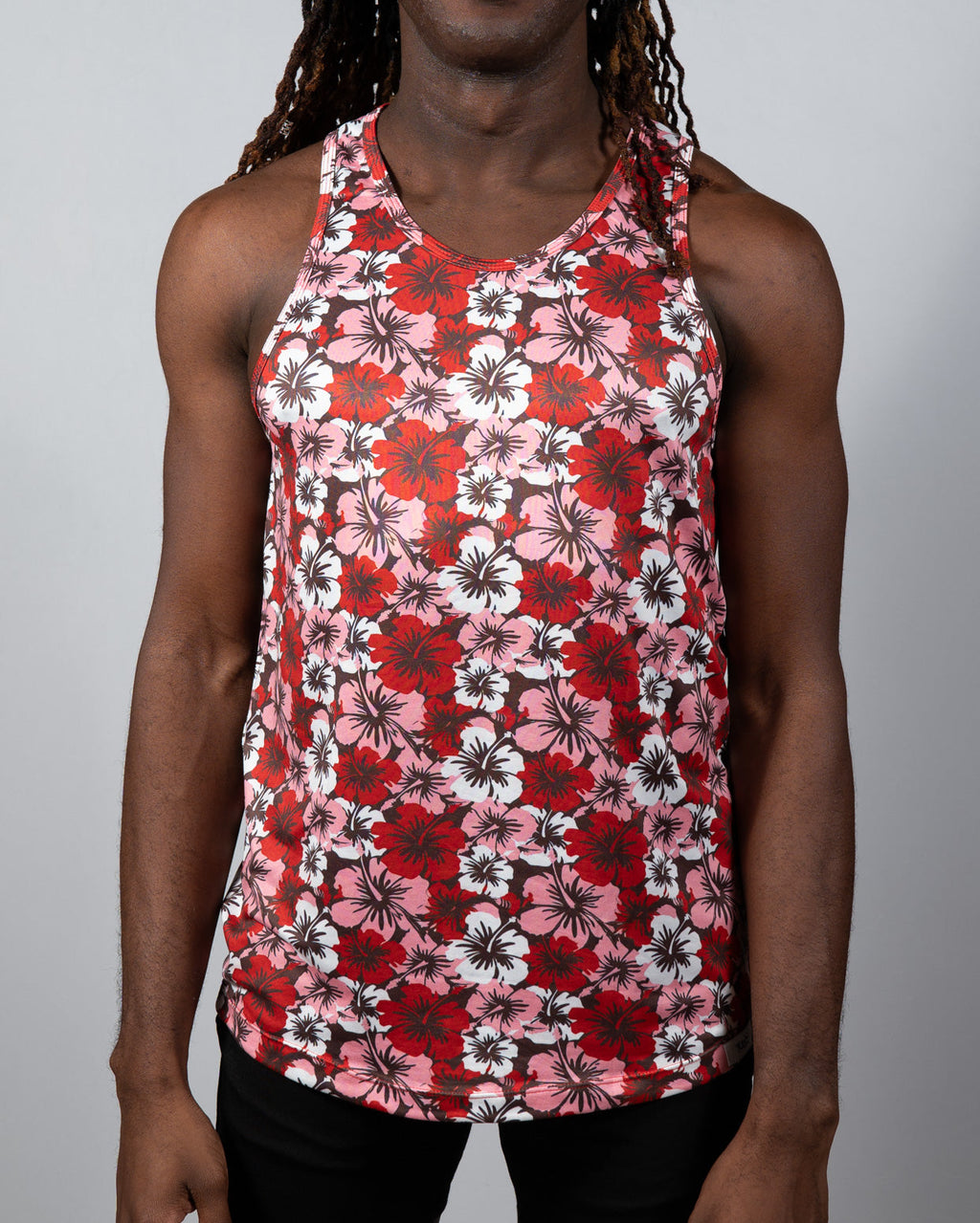 Hawaiin Hibiscus Print Tank