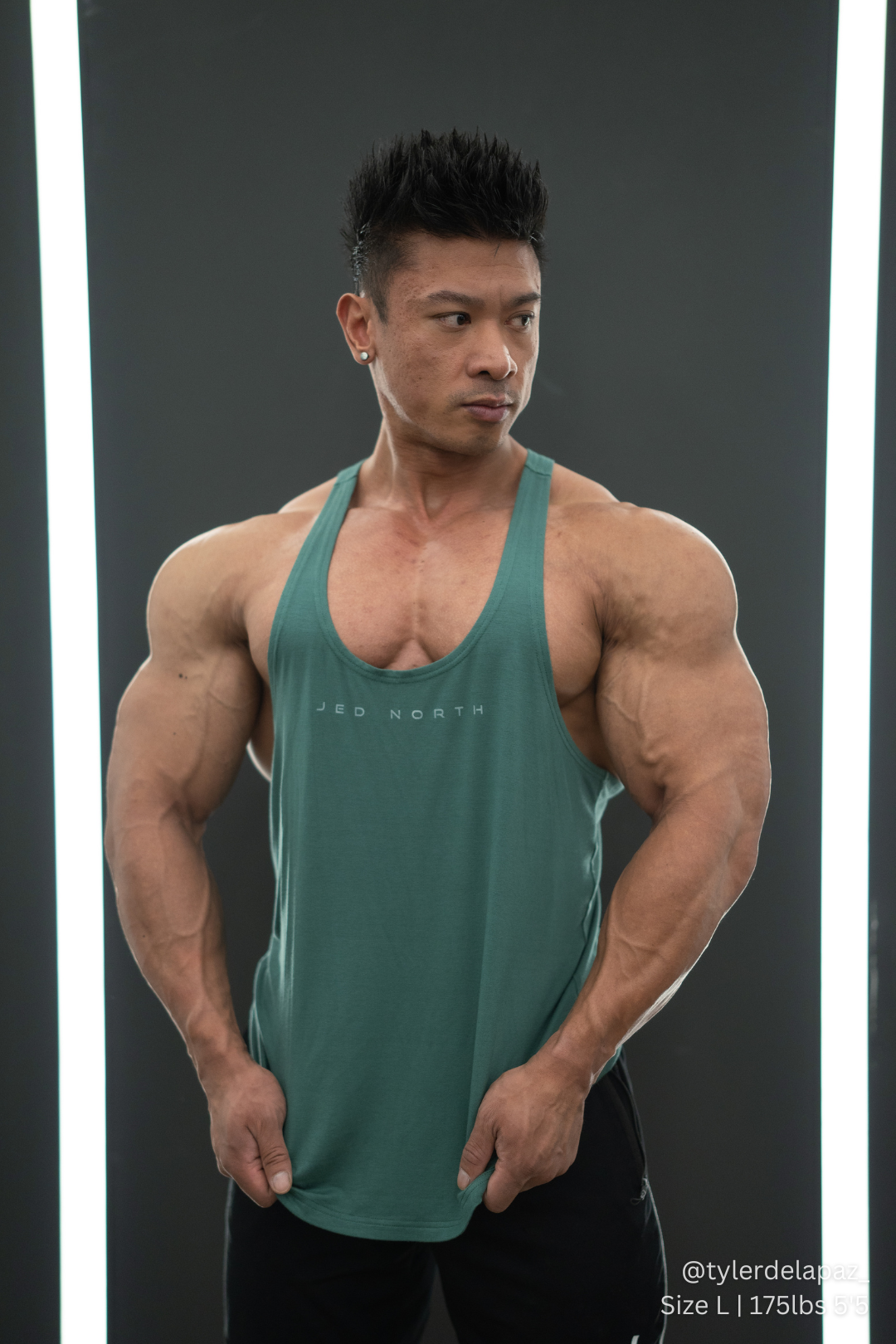 Klassischer Bodybuilding Racerback Stringer - Seegrün