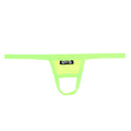 Neon green mesh thong u-station ball holder with black us logo patch in vibrant neon green u0011-300 design
