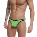 Bright green neon green mesh thong with black trim and urs logo on waistband u station bar thong u0014-322