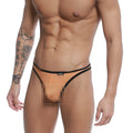 U-station bar thong neon orange mesh with black trim and urs logo on the waistband